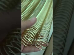 Shiny Gold Wire Diameter 2.0 Mm Metal Single Spiral Binding Coil Suitable For Notebook