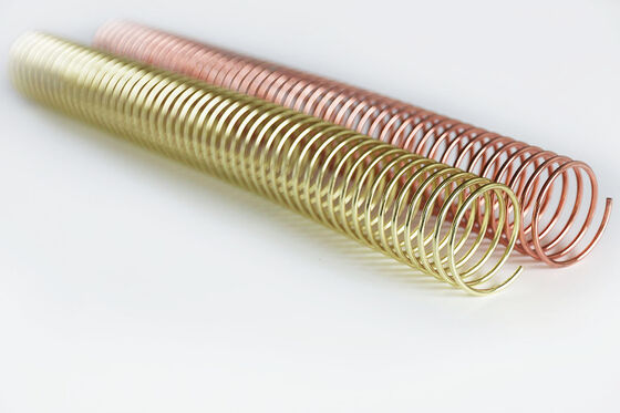 Gold Plated 50mm 4:1 12" Coil Binding Service For Book Binding