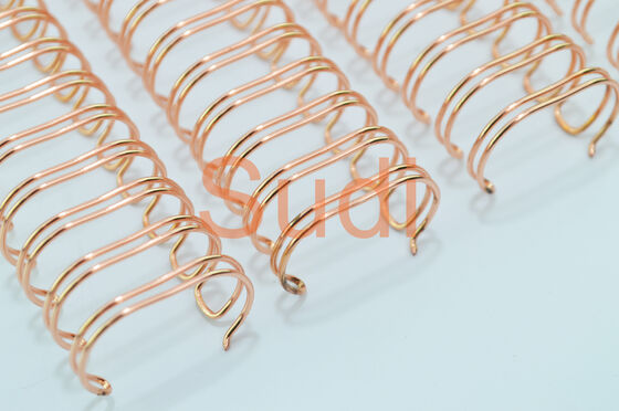 Electroplated Rose Gold 1/2" Twin Loop Binding Wire