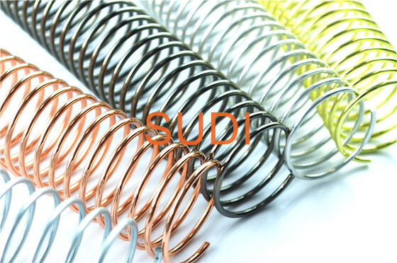 1-1/2'' 38.1mm 4:1 Pitch Spiral Binding Electroplated Coil For Book Binding