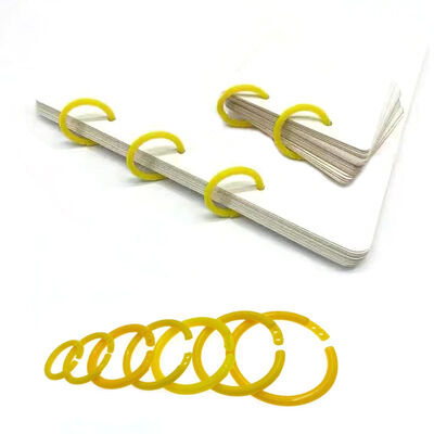 Movable 15 - 50MM Plastic Loose Leaf Rings For Binding Books