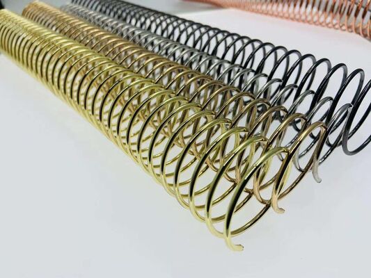 Electroplate Finish 35mm Metal Spiral Binding Coils For Notebook