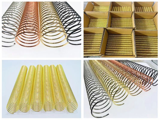 Electroplating 6mm Pitch Metal Coil Binding Spines For Wall Calendars