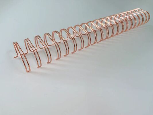 Steel Electroplated 6.4mm Wire Spiral Binding Coils Double O Line Binding