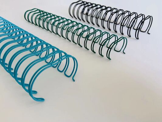 Gold / Coloured 6.4-44mm Double Loop Wire Binding For Journals