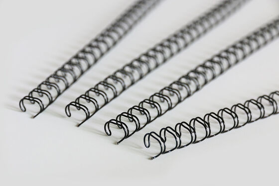 Black White Coil Book Binding , 3/8" 9.5mm 3:1 Pitch Wire O Binding For Book