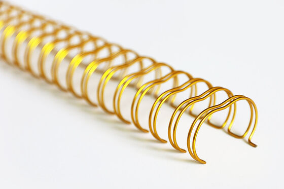 Gold Winding 6.4mm-50mm 12 Inches Spiral Wire Coil Custom For Wall Calendar