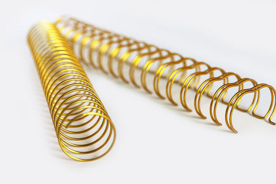 Gold Winding 6.4mm-50mm 12 Inches Spiral Wire Coil Custom For Wall Calendar