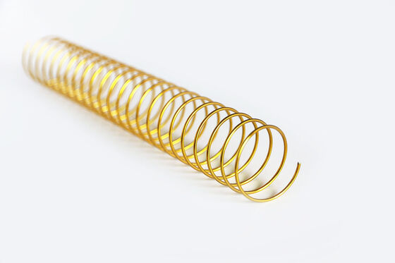 Gold Winding 6.4mm-50mm 12 Inches Spiral Wire Coil Custom For Wall Calendar