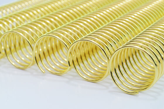 Shiny Gold 40mm Pitch 4:1 Mm Spiral Coil Pair Combination, Suitable For Notebook