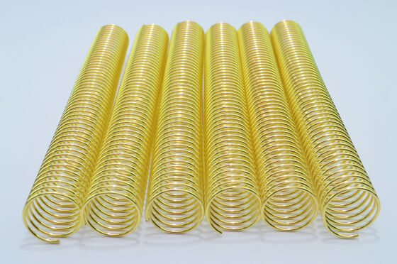 Shiny Gold 40mm Pitch 4:1 Mm Spiral Coil Pair Combination, Suitable For Notebook