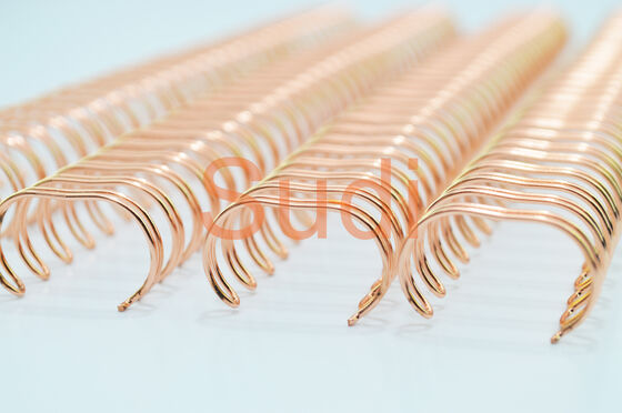 Electroplated Rose Gold 1/2" Twin Loop Binding Wire