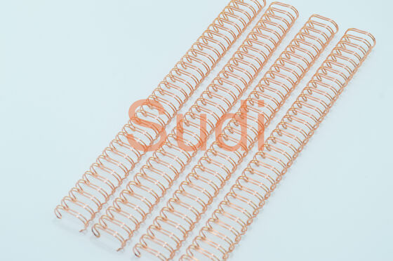 Electroplated Rose Gold 1/2" Twin Loop Binding Wire