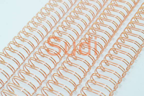 Electroplated Rose Gold 1/2" Twin Loop Binding Wire