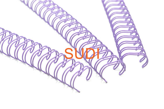 Steel Core Purple Color 41mm Double Spiral Binding