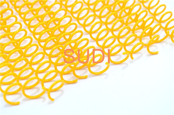 Orange Color 2.29mm 0.09 Inch Plastic Spiral Binding Coils