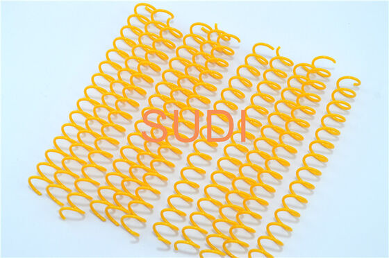 Yellow Color 2.29mm 1-1/4'' Plastic Spiral Binding Coils