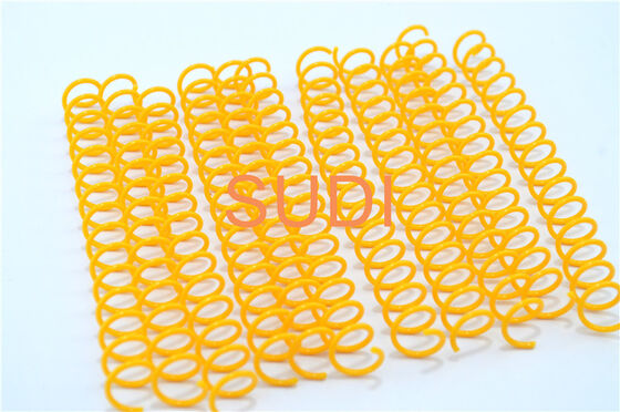 Orange Color 2.29mm 0.09 Inch Plastic Spiral Binding Coils