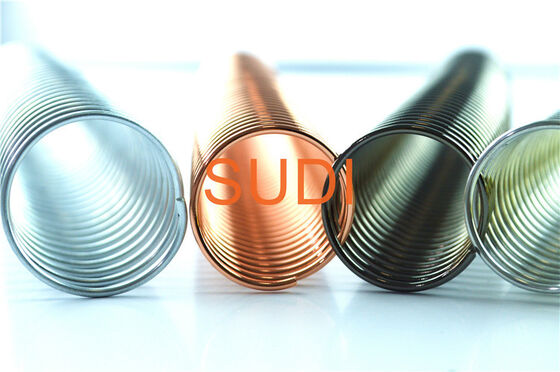 Wire Diameter 2mm 50mm Pitch 4:1 Electroplated Gold Spiral Bound Coil