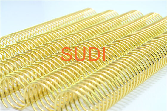 1-1/2'' 38.1mm 4:1 Pitch Spiral Binding Electroplated Coil For Book Binding