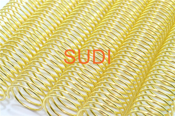 Gold-Plated Durable 1-3/8 Inch Spiral Binding Coil For High-End Notebooks