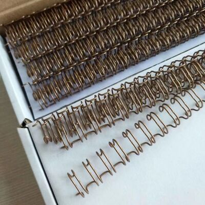 1-1/8" 28.6mm 2:1 Pitch Double Ring Metal Wiro Nylon Coated Double Wire Binding Ring