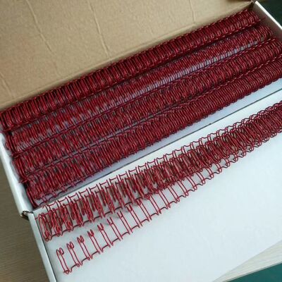 1-1/8" 28.6mm 2:1 Pitch Double Ring Metal Wiro Nylon Coated Double Wire Binding Ring