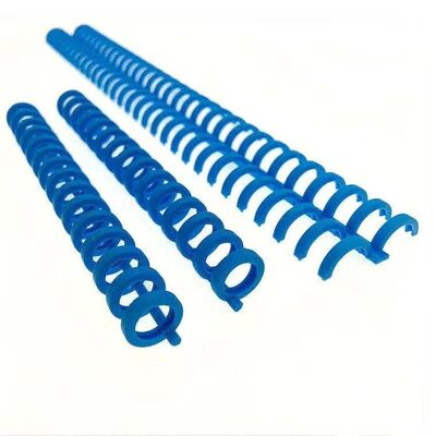 Blue ABS PP Plastic Ring Spiral Plastic Binding Clip For Folder Notebook
