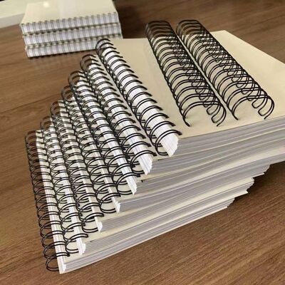 RoHS A4 Length Black White Double Loop Wire Spiral Binding Coils