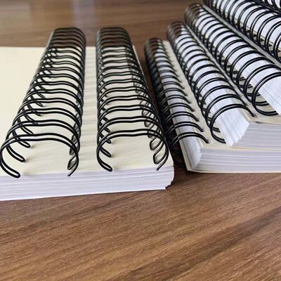 Black White A4 Length 2:1 Pitch Binding Spiral Coil For Album