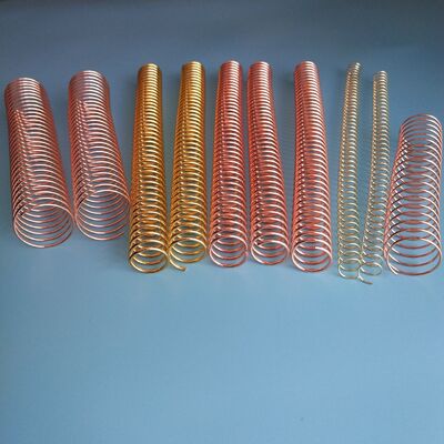 Pitch 4:1 Gold-Plated Coating 2.0MM Thick Spiral Binding Coil, Used For Notebook