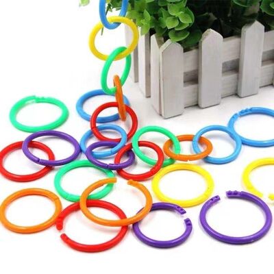 PE Plastic Snap Lock Binding Rings 15 20 27 28 32 35 40mm