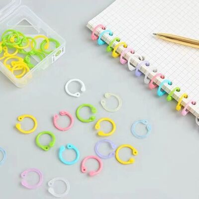 Color Plastic Loose Leaf Double Clasp 15 20 27 28 32 35 40mm