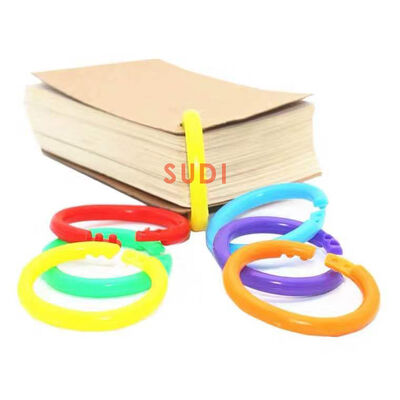 30mm Double Buckle Plastic Loose Leaf Binder Rings Environmental Protection