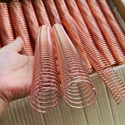 ROHS Electroplated 1-1/4 Inch Metal Spiral Binding Coils For High End Notebook