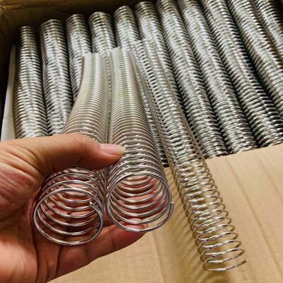 ROHS Electroplated 1-1/4 Inch Metal Spiral Binding Coils For High End Notebook