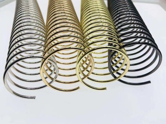 Electroplate Finish 35mm Metal Spiral Binding Coils For Notebook