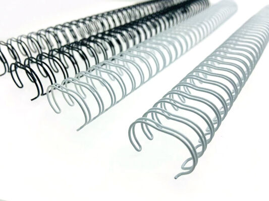 Nylon Coated Steel 1/4" - 1-3/4" Twin Loop Wire O Binding For Notebook