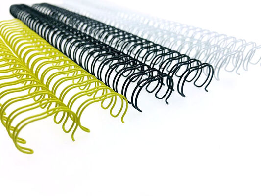 Nylon Coated Steel 1/4" - 1-3/4" Twin Loop Wire O Binding For Notebook