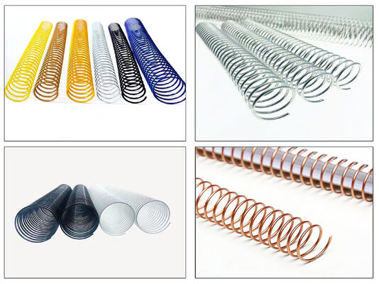 Electroplating 6mm Pitch Metal Coil Binding Spines For Wall Calendars